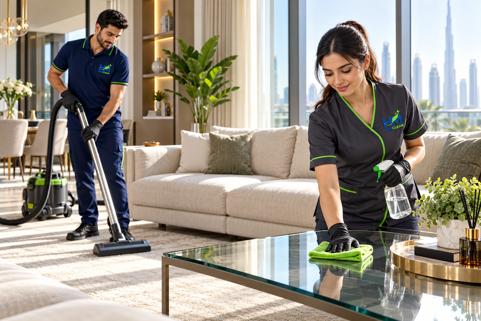 فريق HM PROCLEAN ينفذ تنظيفًا عميقًا داخل منزل